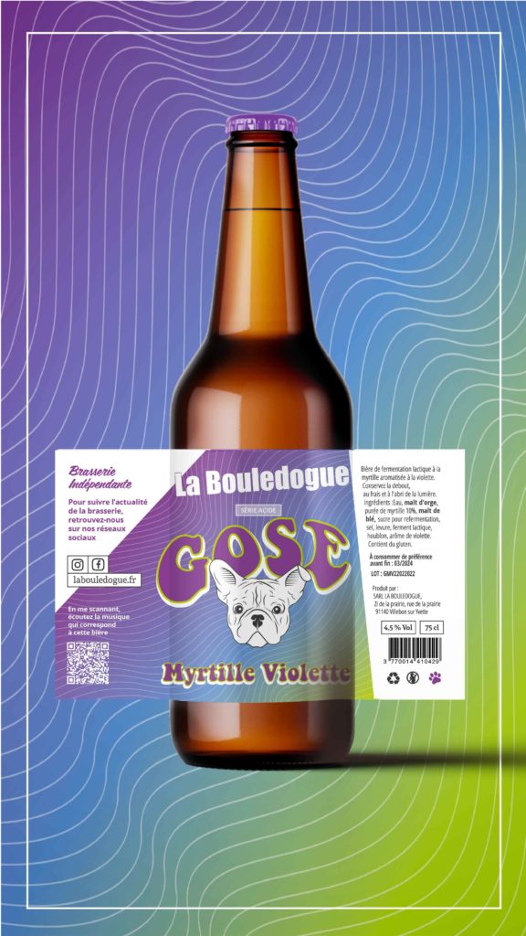 Bière Gose myrtille violette - La Bouledogue